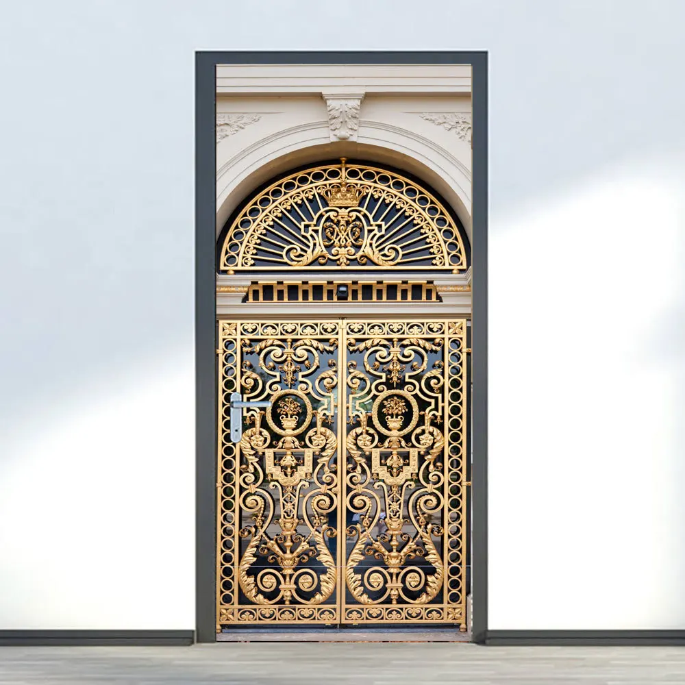 Mt046европейские арки ретро здание религиозное стекло окна двери креативные деревянные двери ремонт настенные наклейки дропшиппинг
