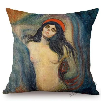 Edvard Munch норвежский живописец крик всемирно известный Картина маслом абстрактный галлри артистический диван льняная наволочка Автомобильная наволочка