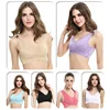 Comfy Full Support Bra Lace Bralette Solid Color Front Cross Side Buckle Brassiere Support dropshopping ► Photo 3/6
