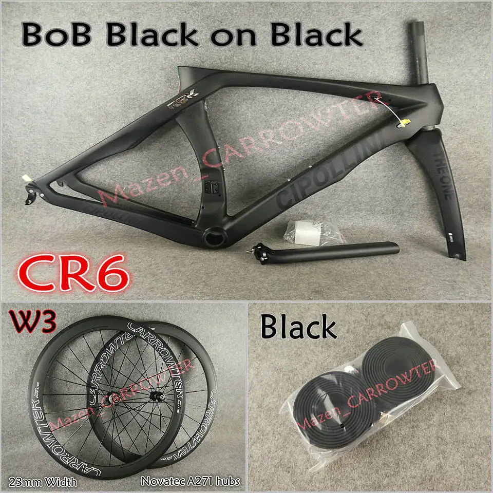 Package 1 BoB 3K Matte MCipollini RB1K THE ONE карбоновые рамы, седло для бутылки, клетки 50 мм, карбоновый комплект колес Novatec A271, ступицы - Цвет: Package 1