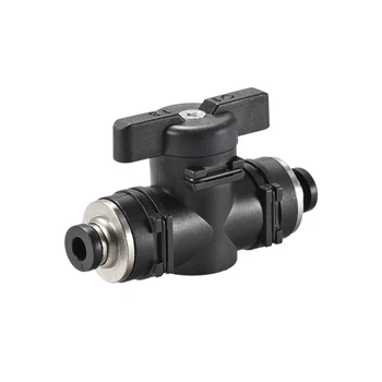 

uxcell 1Pcs Pneumatic Ball Valve Push to Connect 4mm Inner Diameter for Air Flow Control Plastic Zinc Alloy Black PUC-4