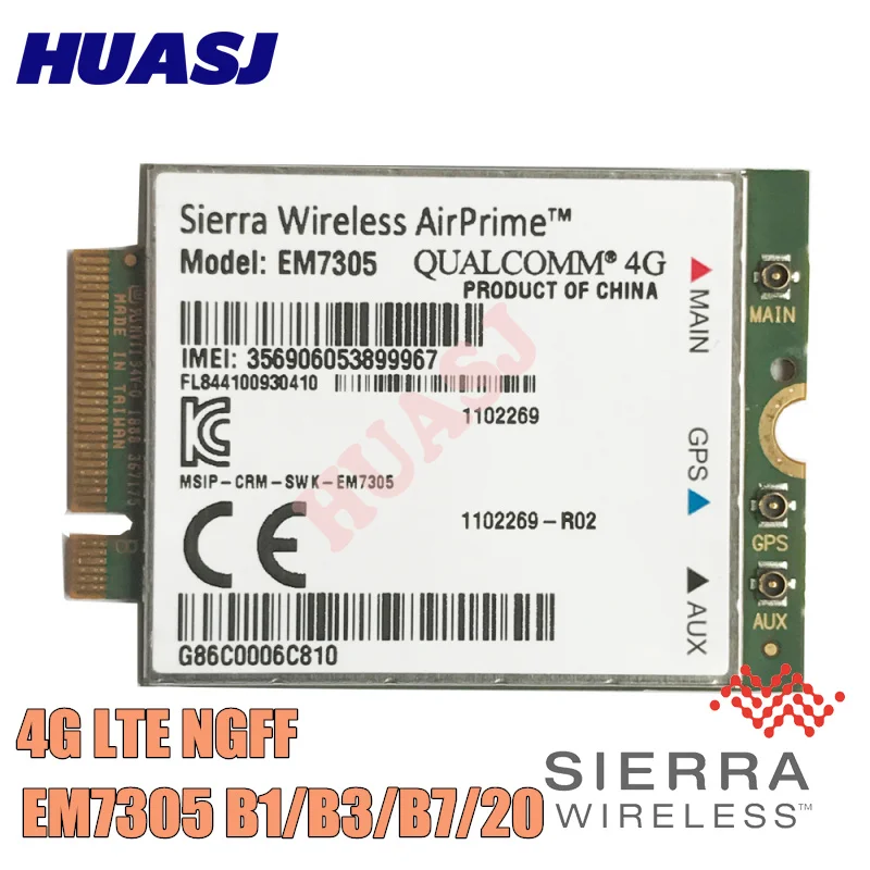 Huasj Sierra Wireless EM7305 встроенный модуль M.2 модем 4G LTE B1 B3 B7 B20 SKU 1102269 FDD NGFF | Компьютеры и