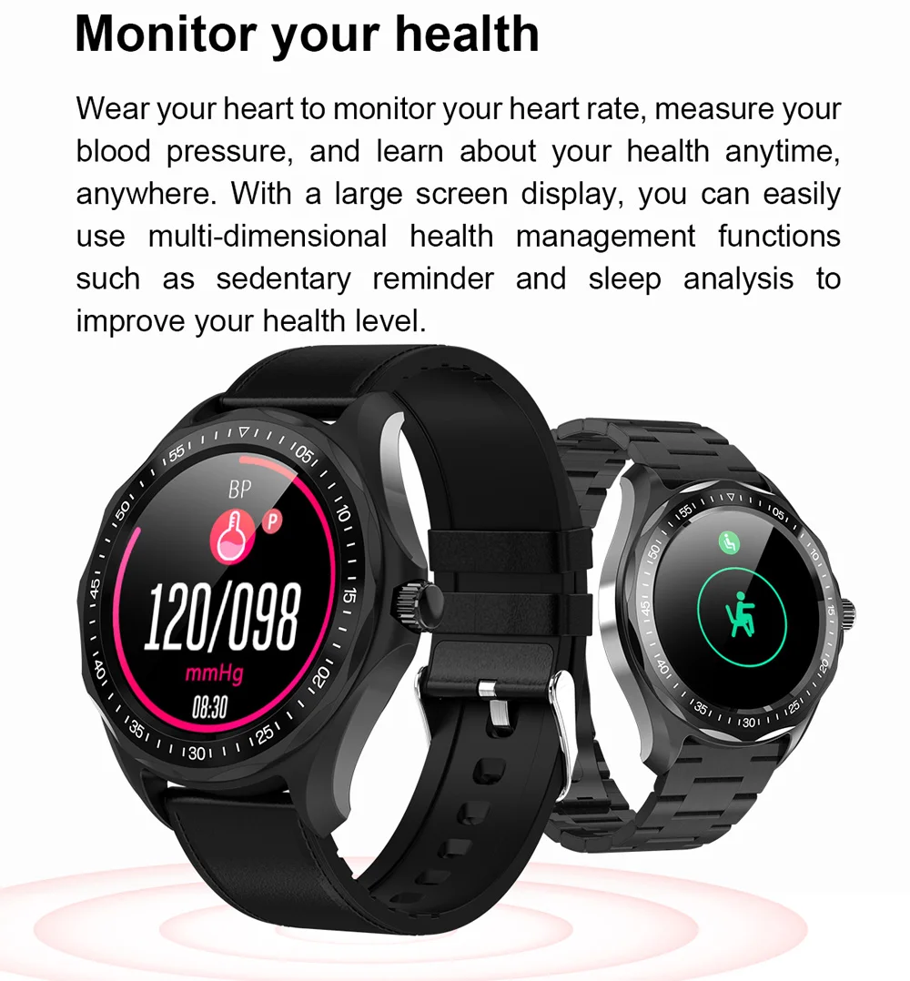2019 new S09 Smart Watch Men IP68 Waterproof  Heart Rate Monitor Blood Pressure Fitness Tracker GPS Smartwatch for Android iOS
