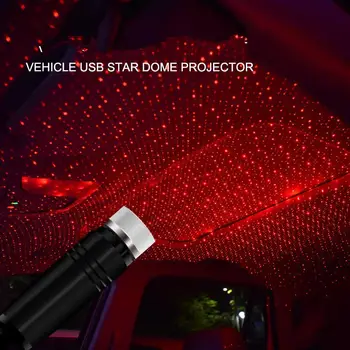 

Car USB Star Ceiling Light Car Roof Lights Night Light Romantic Atmosphere Christmas Decoration New Year Gift Red Blue Light