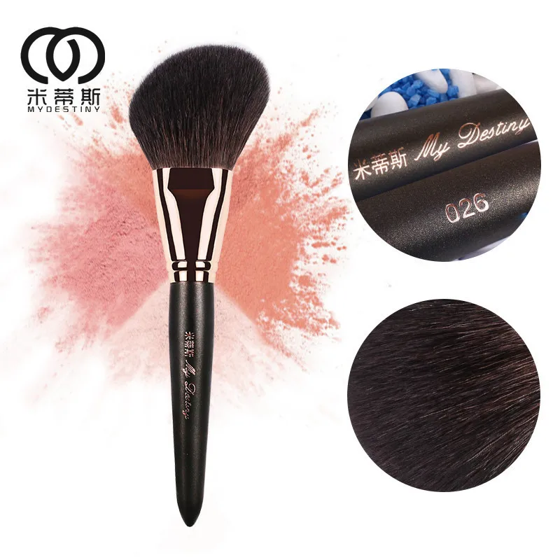 Grade A Super soft wool Big angle Blush Powder Brush Professional black animal hair Sculpting makeup brush 026# 1 pcs