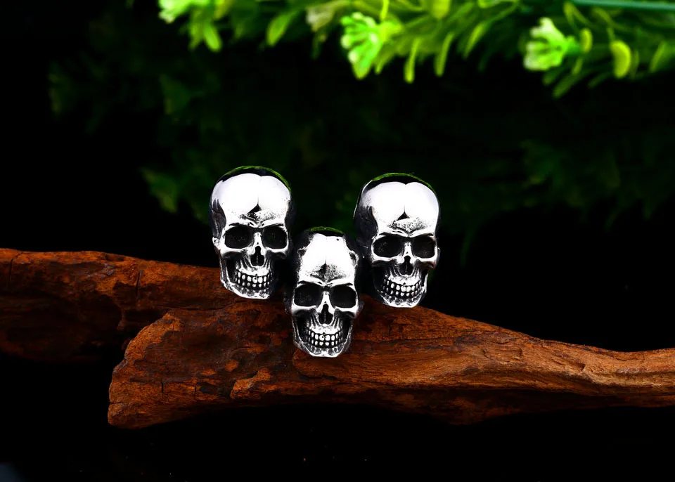 BEIER Новое поступление из нержавеющей стали 5 Соединенных мужчин череп панк ожерелье с подвеской Хэллоуин цепь модная Подарочная бижутерия LLBP8-435R
