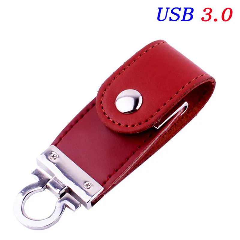 Red JASTER настраиваемый логотип металлическая кожа USB3.0 флэш-накопитель 4 ГБ 8 ГБ 16 ГБ 32 ГБ 64 ГБ бизнес-ключ USB2.0 интерфейс карта памяти подарок - Цвет: Red