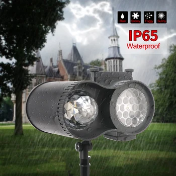 

AC110-240V 6WSnowstorm Pattern Projection Lamp Outdoor Lawn Waterproof Garden Lamp