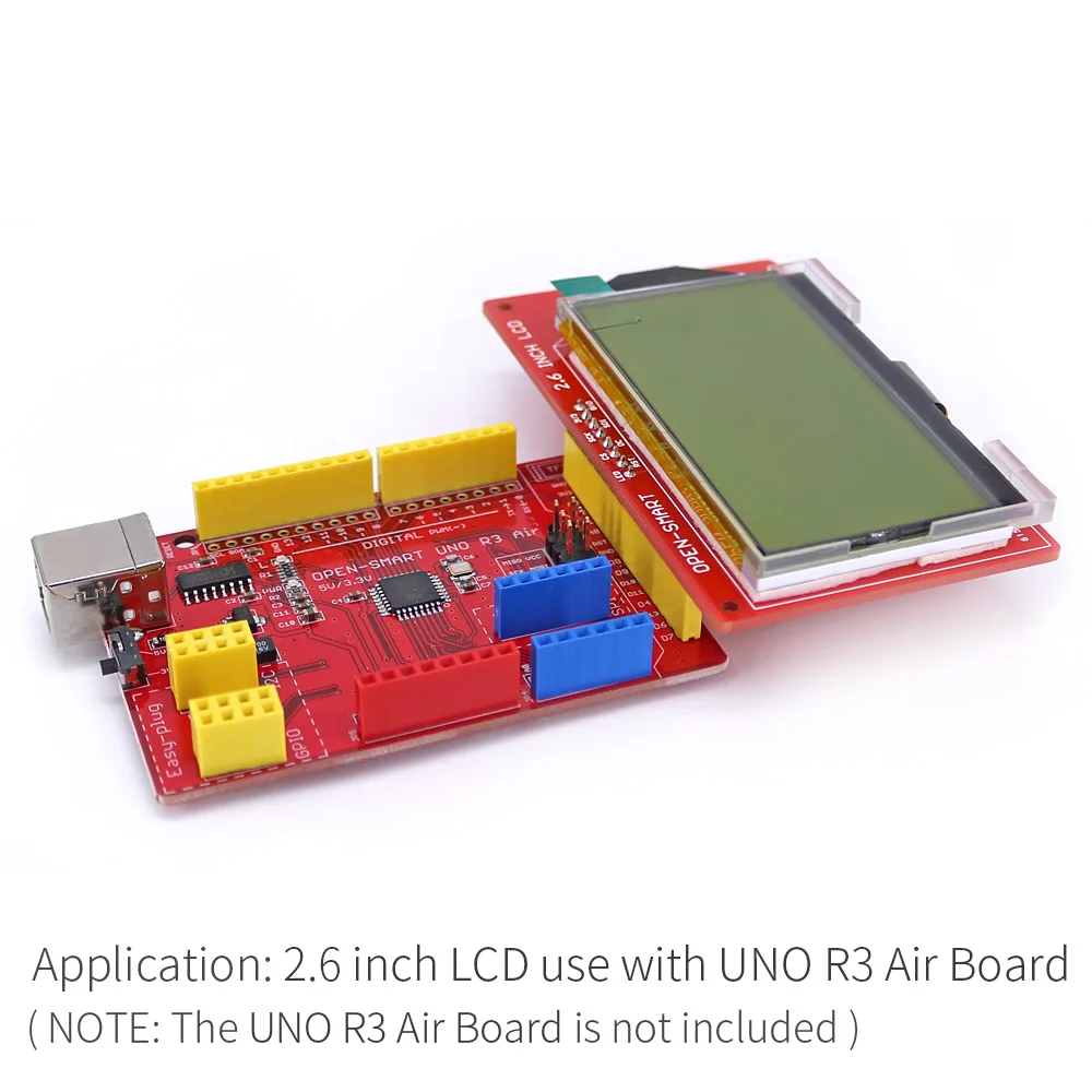 Открытый Смарт 3,3 В 2,6 дюйма 128*64 серийный SPI Монохромный ЖК-модуль коммутационной платы с подсветкой для Arduino UNO Nano