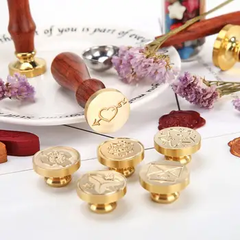 

Metal Wax Seal Stamp Fire Painting Vintage Sealing Stamp DIY Scrapbooking Envelope Wedding Gifts for Cards Scrapbooking Tool