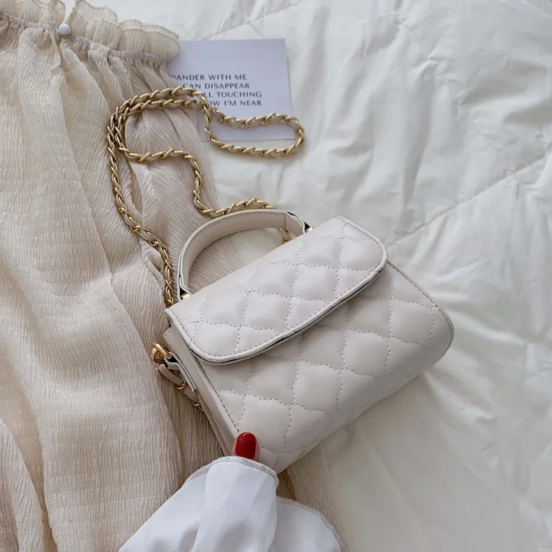 

Korean version of the rhombic chain handbag female 2019 summer new wave handbag mini shoulder Messenger bag