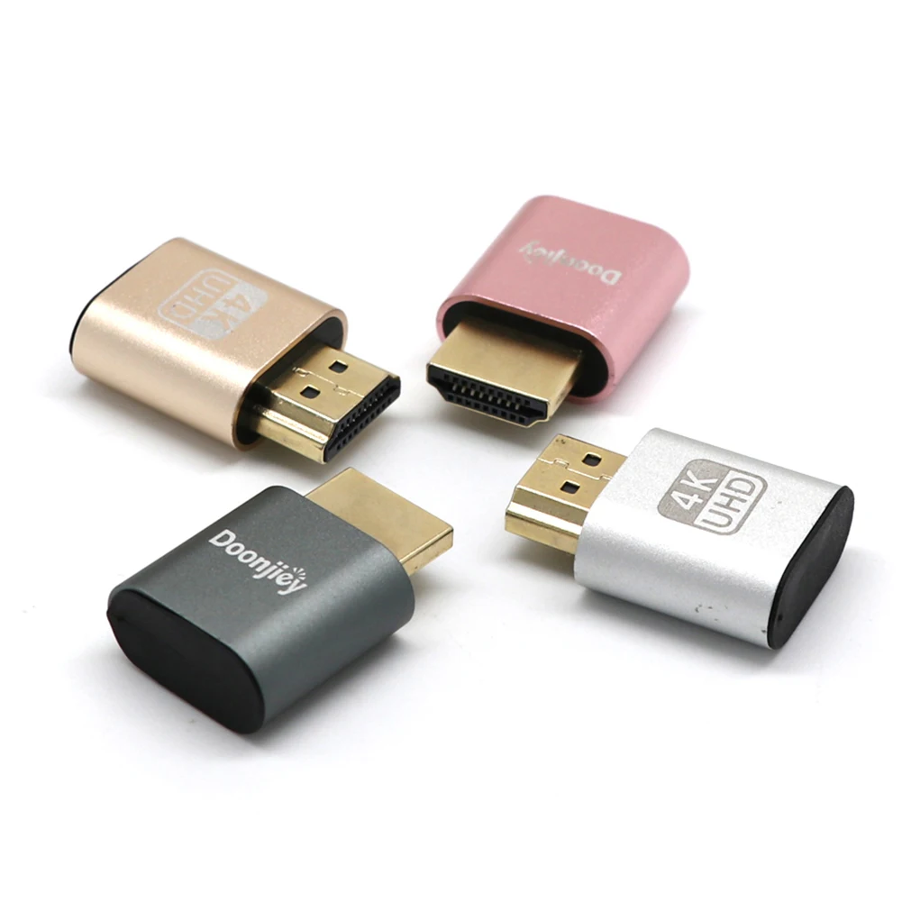 2 шт. 4K HDMI DDC EDID Подключаемая вилка высокого качества мини VGA Виртуальный адаптер