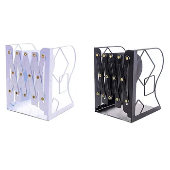 

Adjustable Bookends Creative Metal Iron Books Holder for Shelf Desk Book Stand Heavy Duty Non Skid Bookends