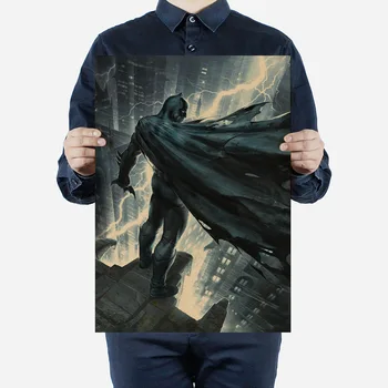 

Classic Movie Dark Dawn Knight Vintage Poster Kraft Paper Bar Cafe Western Restaurant Wall Sticker Decorative Painting