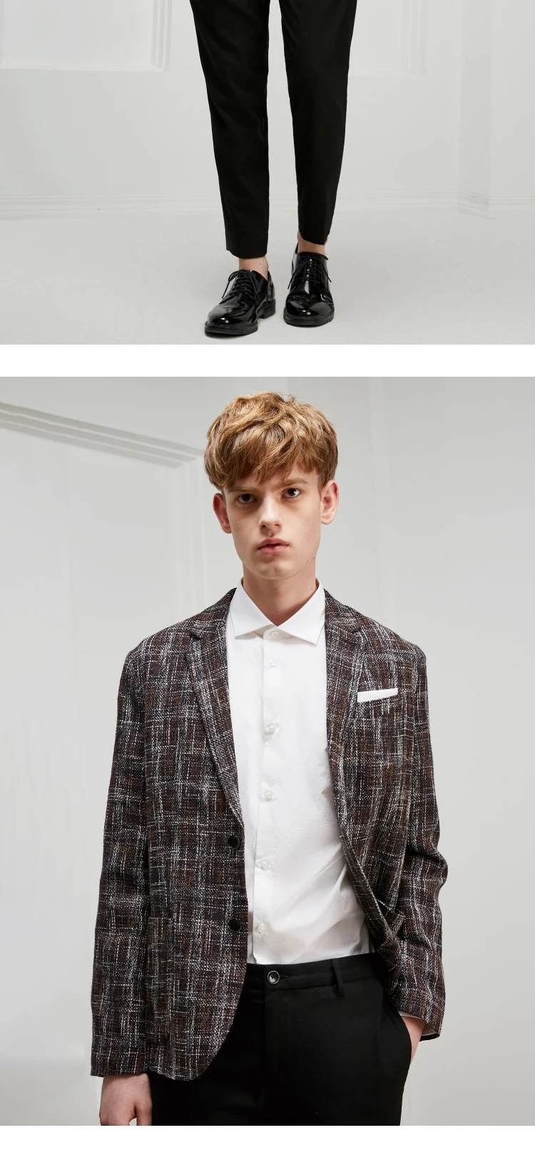 JackJones Мужская быстросохнущая рубашка с длинными рукавами из ткани 219105548
