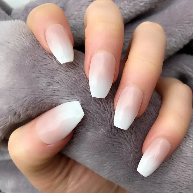 Накладные ногти-стилеты для ногтей длинные острые Nep Nagels с клеем, стикер глянцевый пластик искусственные винно-красные накладные ногти для Хэллоуина Вечерние - Цвет: 13-620-1