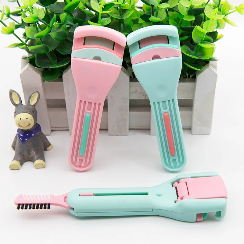 

Cosmetic Makeup Tools Mini Eyelash Curler Beauty Nature Curl Style Portable Eye Lashes Curling Clip With Eyelash Brush
