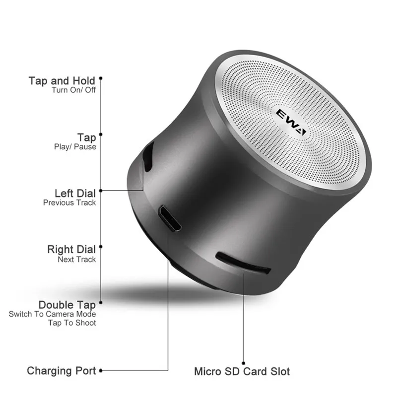 ЕВА A109Mini Беспроводной Bluetooth Динамик большой звук и бас для телефона/ноутбука/Pad