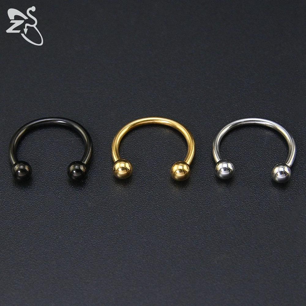 Piercing jewelry 1 PC 316L Stainless steel Nose ring 14G 16G Nose piercings Helix ear piercing Women men Septum rings Body piercing