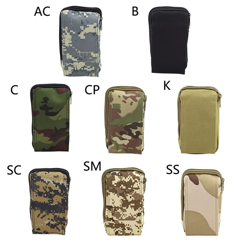Outdoor Tactical Molle Pouch Belt Men Waist Pack Bag Small Pocket Military Zipper Bag Tactical Pockets Waist Pack Running Pouch
