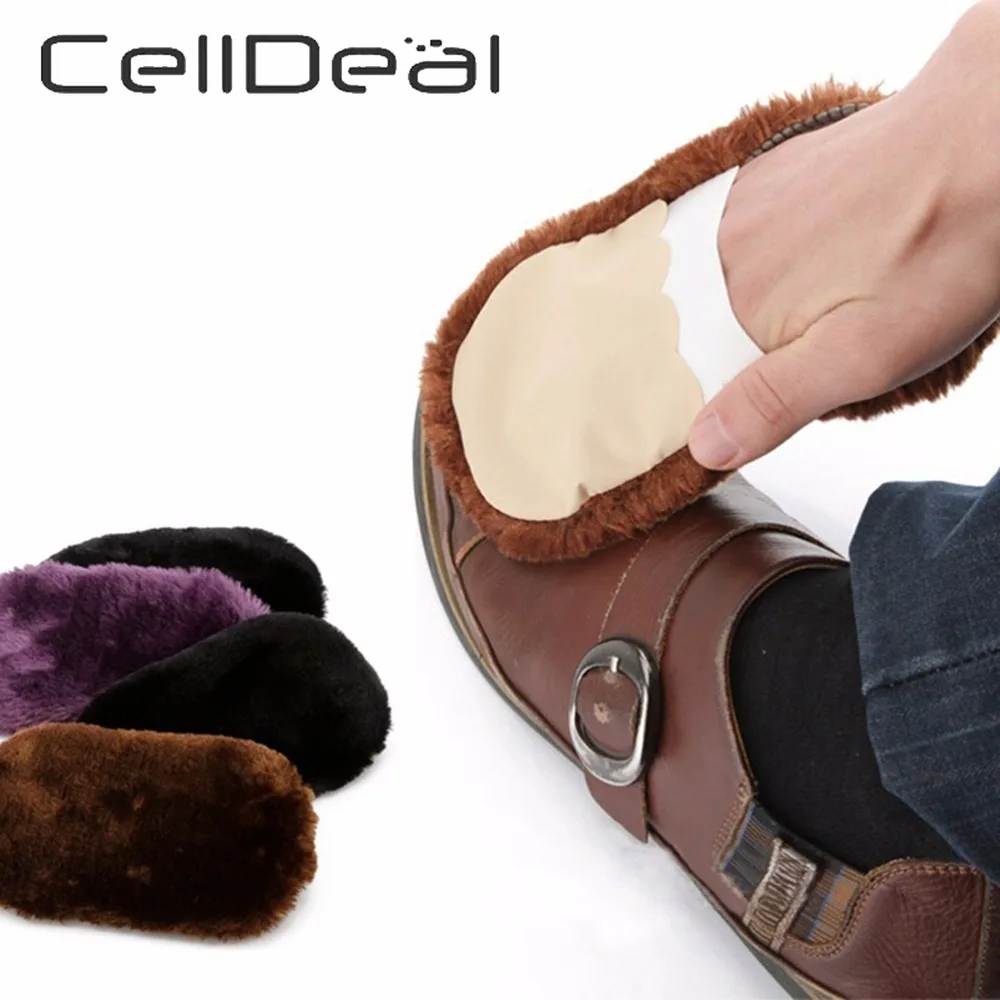 

CellDeal Shoeshine Cloth Plush Shoe Cleaning Cloth Polishing Cleaning Gloves Leatherware Cleaner Leather Care Faux Wool Tool 1PC