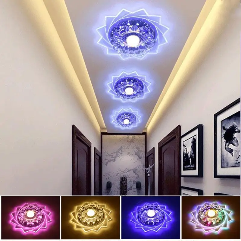 

20cm 3W Surface/Flush Mounted Crystal LED Ceiling Light Fixture Pendant Lamp