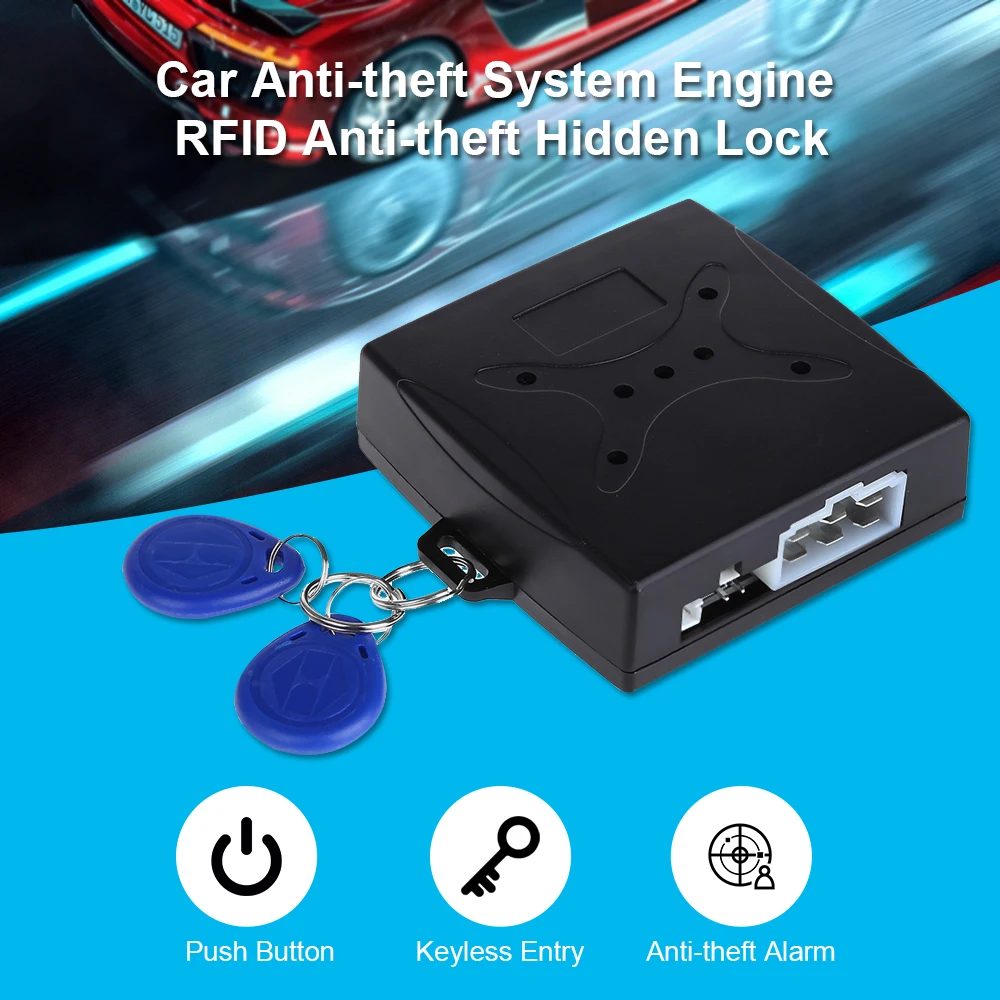 Универсальный автомобильный Кнопка зажигания RFID блокировки сигнализации стартер зажигания Keyless TPMS Запись устройство для включения и