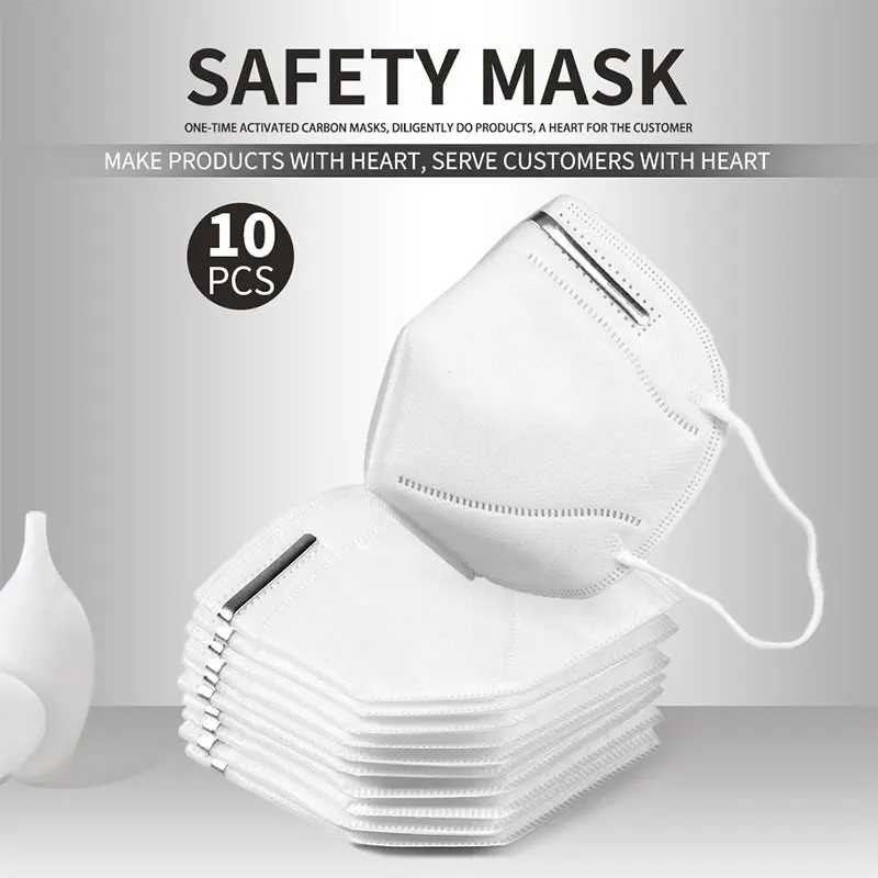 

Fast Shipping 10PCS Mask N95 Anti Air Pollution Mouth Mask Protection Equivalent To KF94 FFP3 Mascara Filter PM2.5