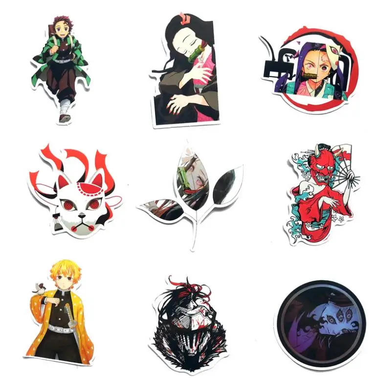 50 шт./упак. Горячая Аниме демон Slayer Kimetsu No Yaiba наклейка s для скейтборд; ноутбук; багаж водонепроницаемый автомобиль стикерные игрушки подарок