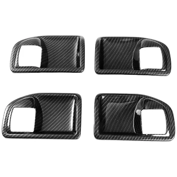 

4Pcs ABS Car Inner Door Handle Bowl Cover Trim Frame Decor for 2011-2017 Jeep Wrangler JK JKU 4-Door