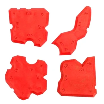 

4Pcs/Set Red Caulking Tool Kit Joint Sealant Silicone Grout Remover Scraper Floor Cleaner Tile Cleaner Handmade Tools