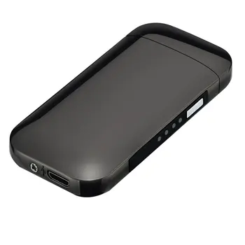 

Wireless Charging Metal Windproof Lighter Touch Screen Switch Power Display Double Arc Electric Plasma Pulse Lighters