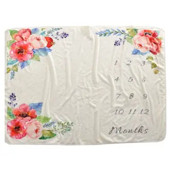 

Newborn Photo Digital Growth Blanket Baby Milestone Blankets Infants Bathing Gift Photography Props