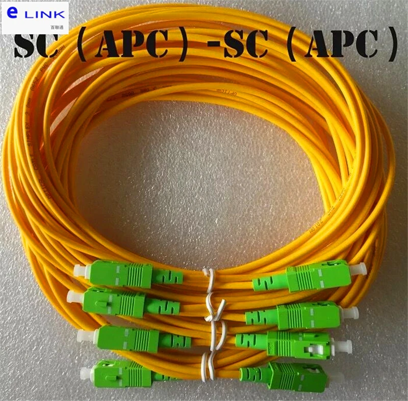 10pcs SC/APC-SC/APC fiber optic patch cord SM Simplex 1M 2M 3M 5M 7M 10M SCA-SCA optical fibre jumper SX free shipping IL 0.3