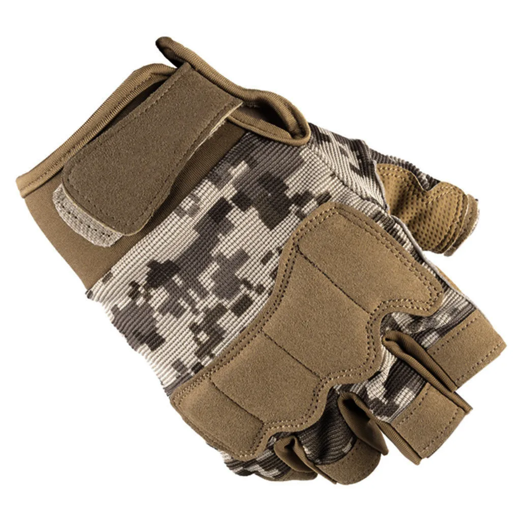 Наружные перчатки мужские спортивные военные, армейские, охотничьи походные перчатки с обрезанными пальцами Пейнтбол Кемпинг мотоциклетные гоночные велосипедные перчатки