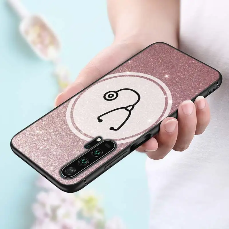 Черный силиконовый чехол для медсестры медицинская медицина для huawei Honor 10i 9X8X20 10 9 Lite 8 8A 7A 7C Pro удобный телефонный футляр - Цвет: Style 14
