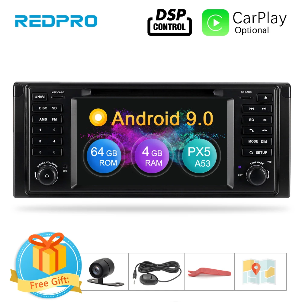Android 9 0 Автомобильное видео стерео для BMW 5 серии X5/E53/E39 игрок радио авто wifi DVD gps