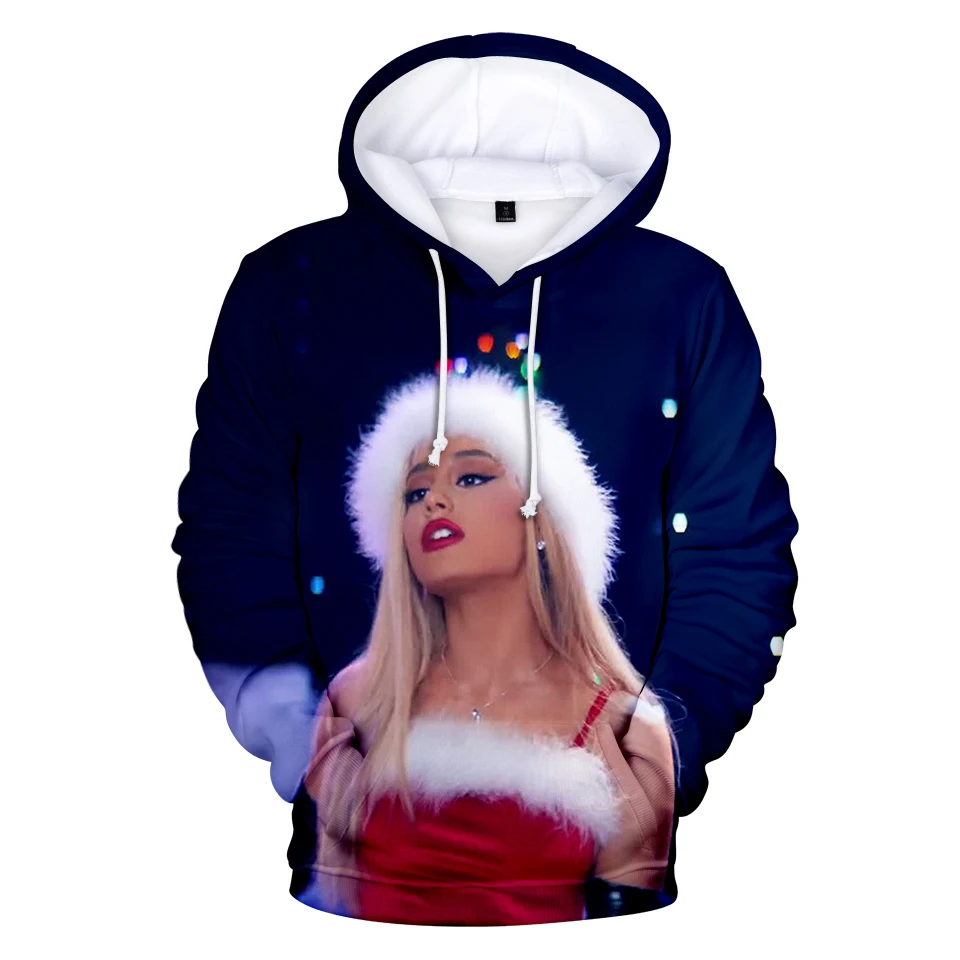 Ariana Grande, 3D худи, Женская толстовка, модная, для девочек, хип-хоп, Харадзюку, худи, хит, Ariana Grande, популярная, новая, черная, 3D Толстовка