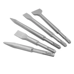 Juego de cinceles planos Gouge, martillo eléctrico, broca de ladrillo, herramientas de perforación de hormigón de pared, 5 uds.