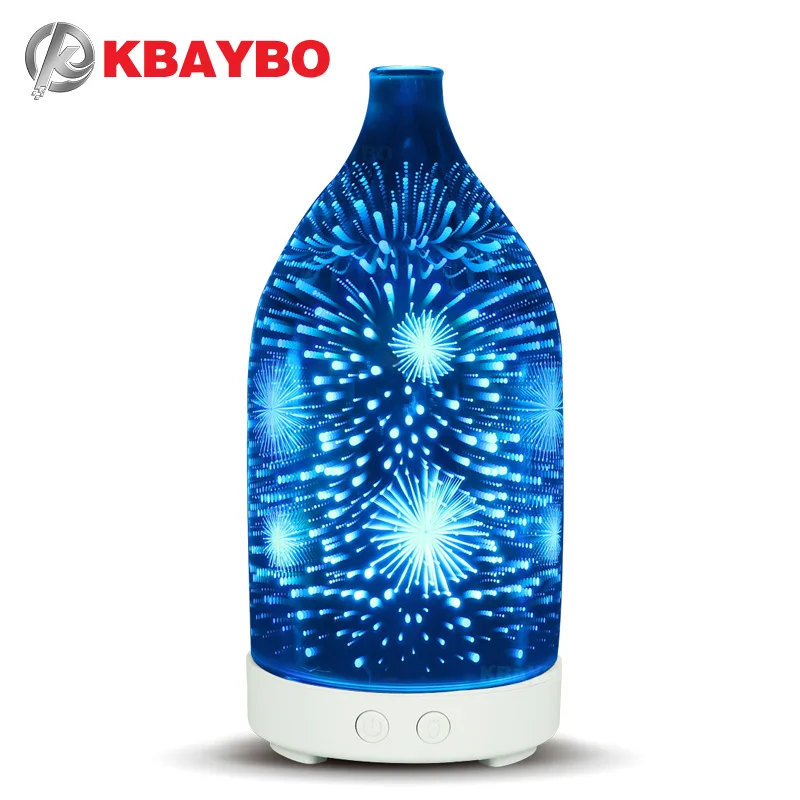 

Creative ultrasonic air humidifier mist diffuser essential oil aroma 3D 100ml with the LED light