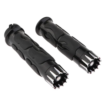 

2 Pieces Black Nonslip Handlebar Grips Fits 22mm 7/8inch Handlebars - For Harley Sportster XL883 1200