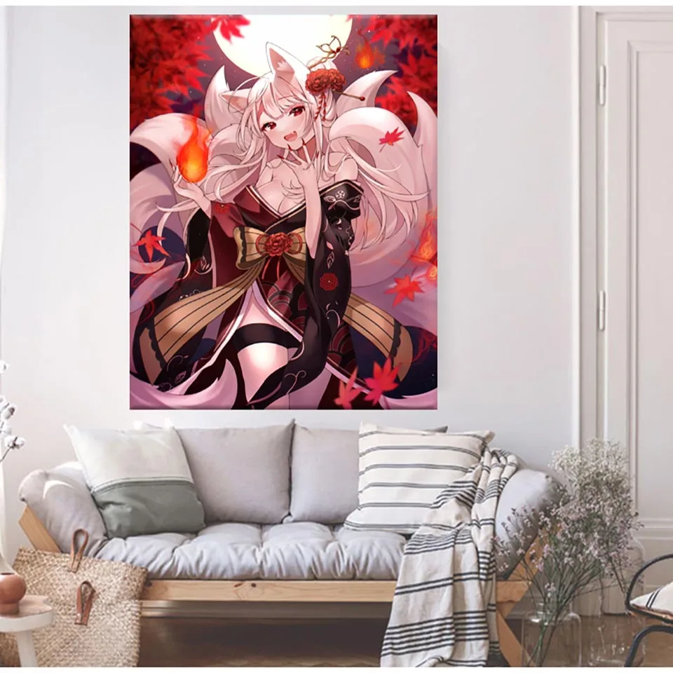  Mimik Anime Fox Diamond Painting,Paint by Diamonds for