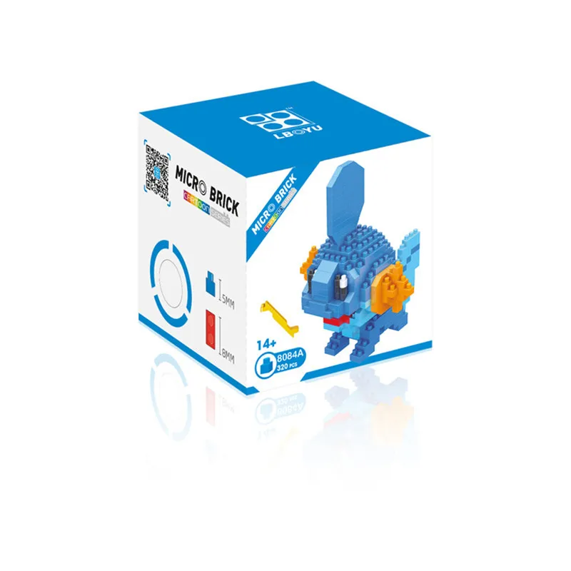 24pcs/lot Anime Pocket Cute Pikachu Blastoise Venusaur Charizard Gyarados Animal DIY Mini Building Diamond Small Blocks Toy