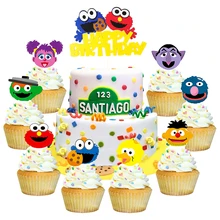Kit de décorations de gâteaux et cupcakes inspirés du sésame, 49 pièces, pour anniversaire, fournitures de fête à thème, décoration de gâteau pour enfants
