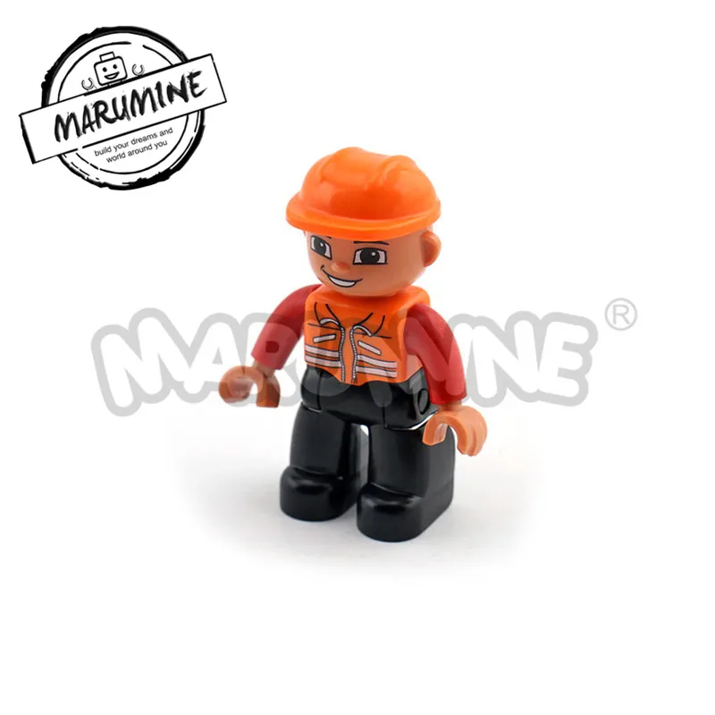 MARUMINE Duplo блочные фигурки 13 видов карьера аксессуары большие кирпичи части Дети Развивающие игрушки DIY для игр - Цвет: 1 pcs