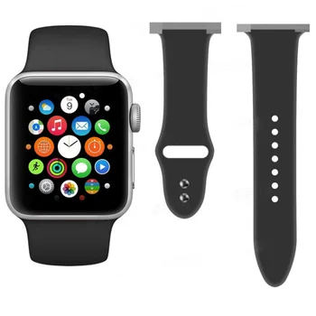 

Universal Watch Band Waterproof Silicone Strap For Apple Watch 2/3/4 Adjustable Breathable Wristwatch Replacement Accessories