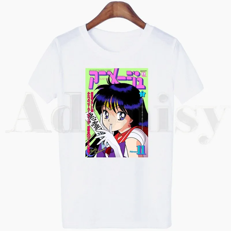 

Sailor Moon Harajuku Kawaii Anime Japanese kawaii Tshirt Harajuku Casual White T Shirt Women New Summer Shirts Graphic T Shirts
