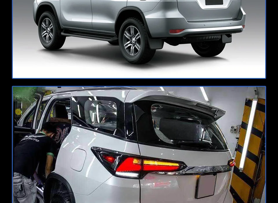 Задний фонарь для автомобиля Toyota Fortuner- светодиодный задние фары, противотуманные фары Дневные ходовые огни DRL Тюнинг автомобилей Автомобильные аксессуары