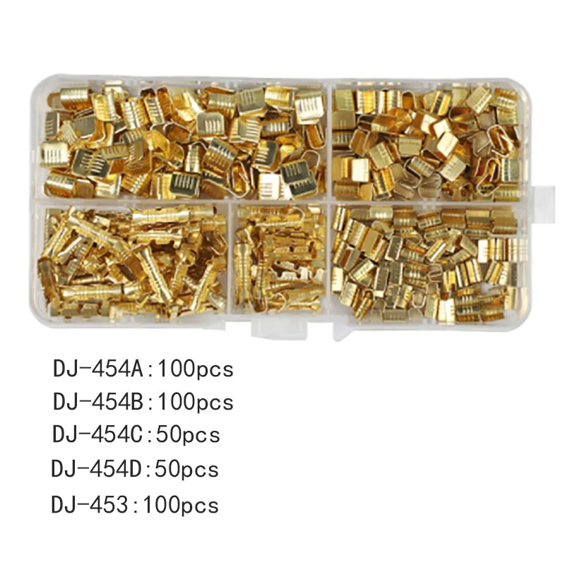 

380/400 pieces DJ454 series U-shaped copper wire crimping terminal cold-pressed connector cable lug for lug terminal DJ453