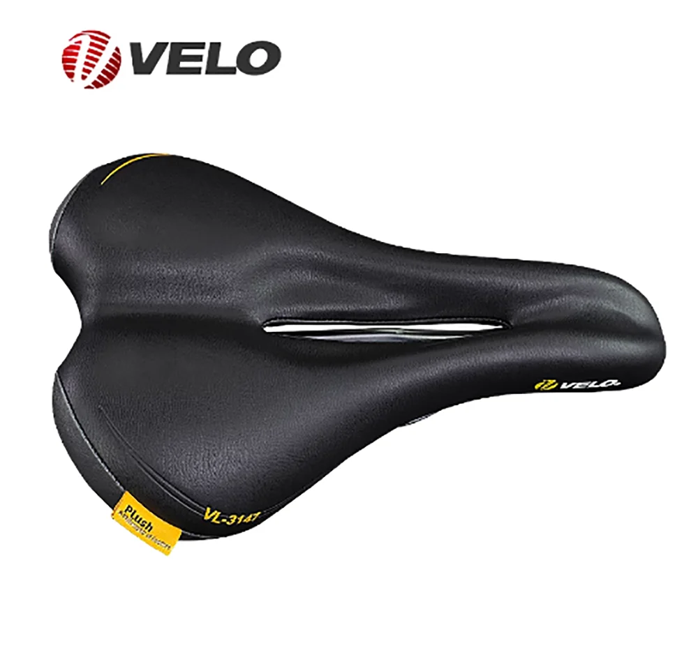 VeloVL-3147/4126 Bicycle Saddle Pro Mtb Wide Comfortable Soft Men's Thickened PU Leather | Спорт и развлечения